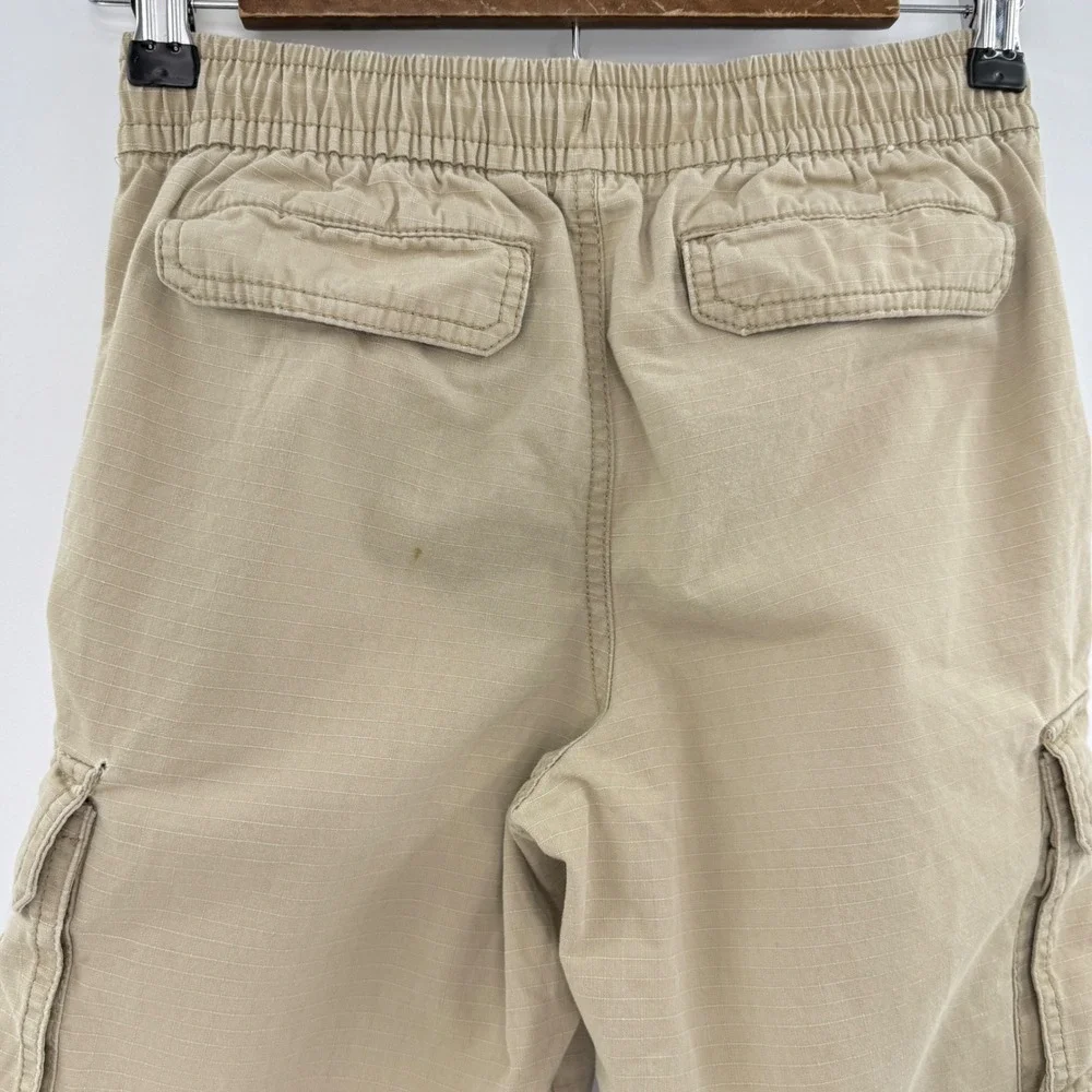 GAP Kids Beige Cargo Pants Size L‎ (10) Drawstring Waist Utility Pockets